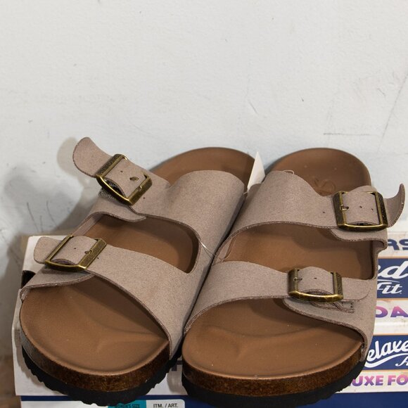 Ladies' Two Strap Taupe Sandal Skechers - Picture 2 of 3